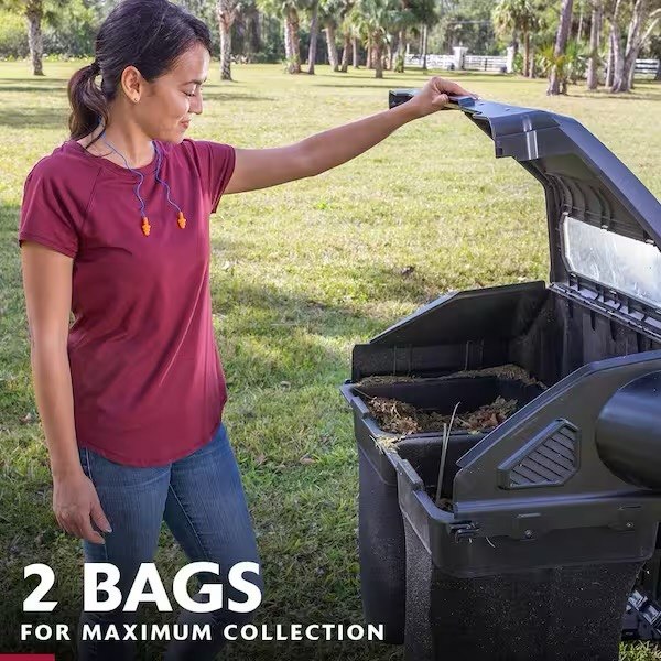 42 In. 19.0 HP Riding Lawn Tractor Mower, Mulching Kit and Double Bagger for 42 In. Deck Combo