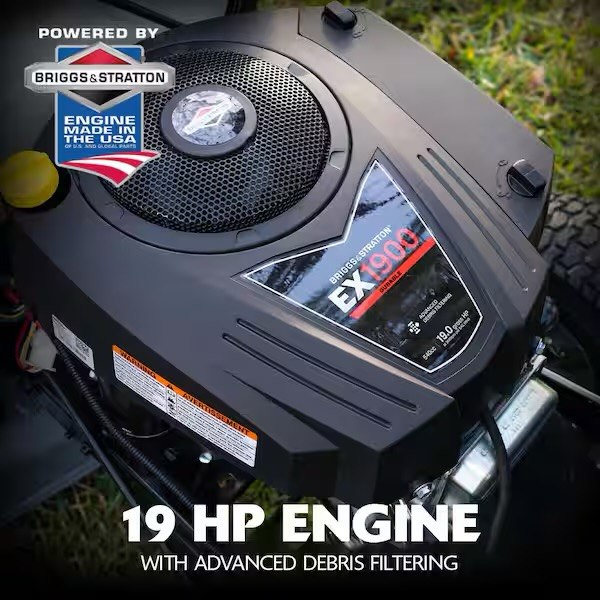 42 In. 19.0 HP Riding Lawn Tractor Mower, Mulching Kit and Double Bagger for 42 In. Deck Combo