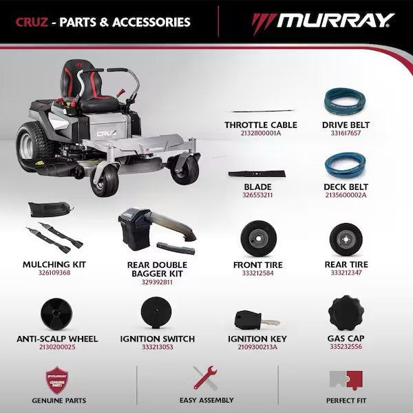 Cruz XD 50 In. 22.0 HP Zero Turn Mower with Mulching Kit and Double Bagger